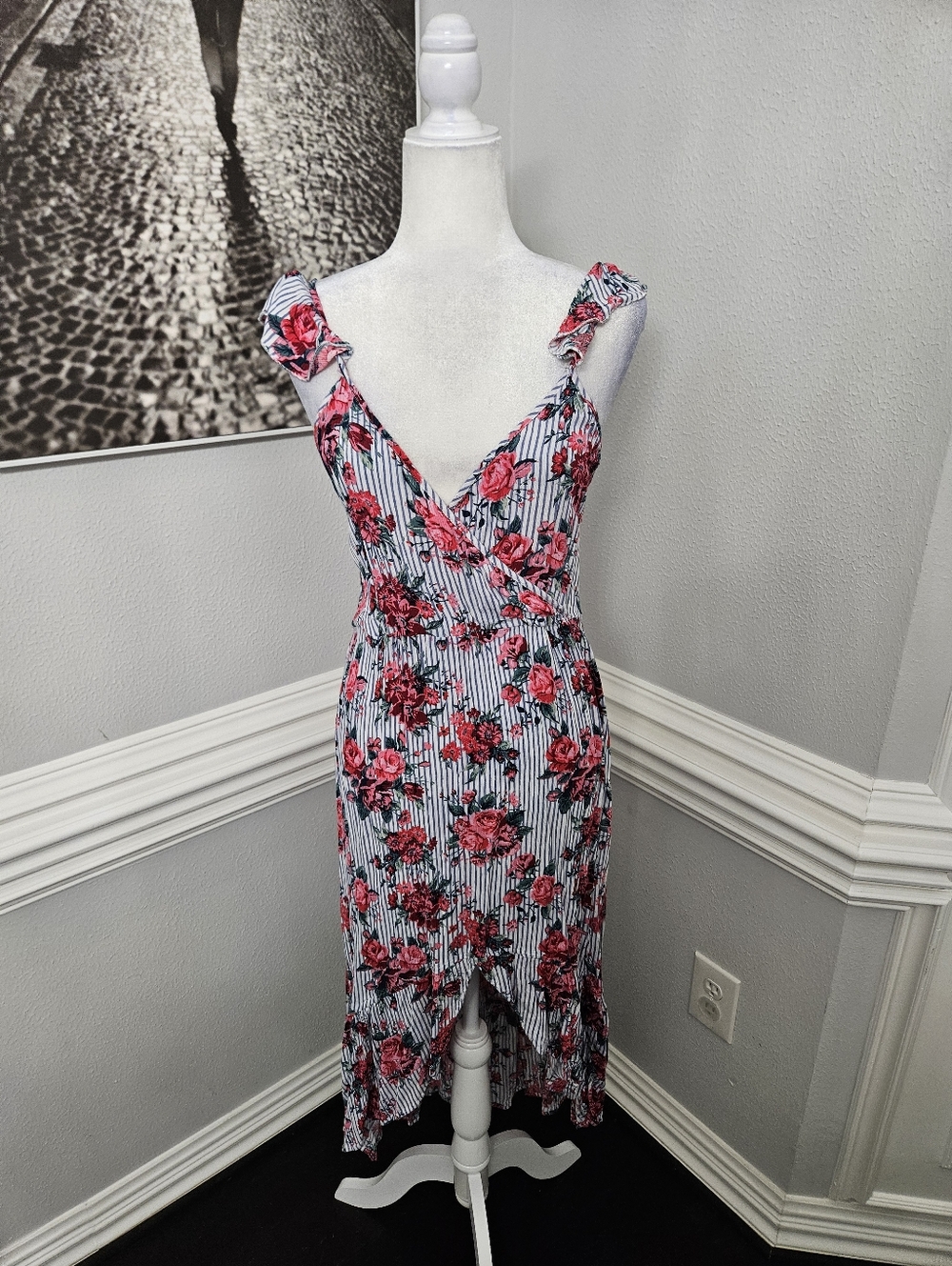 Hot kiss floral dress XL Vneck